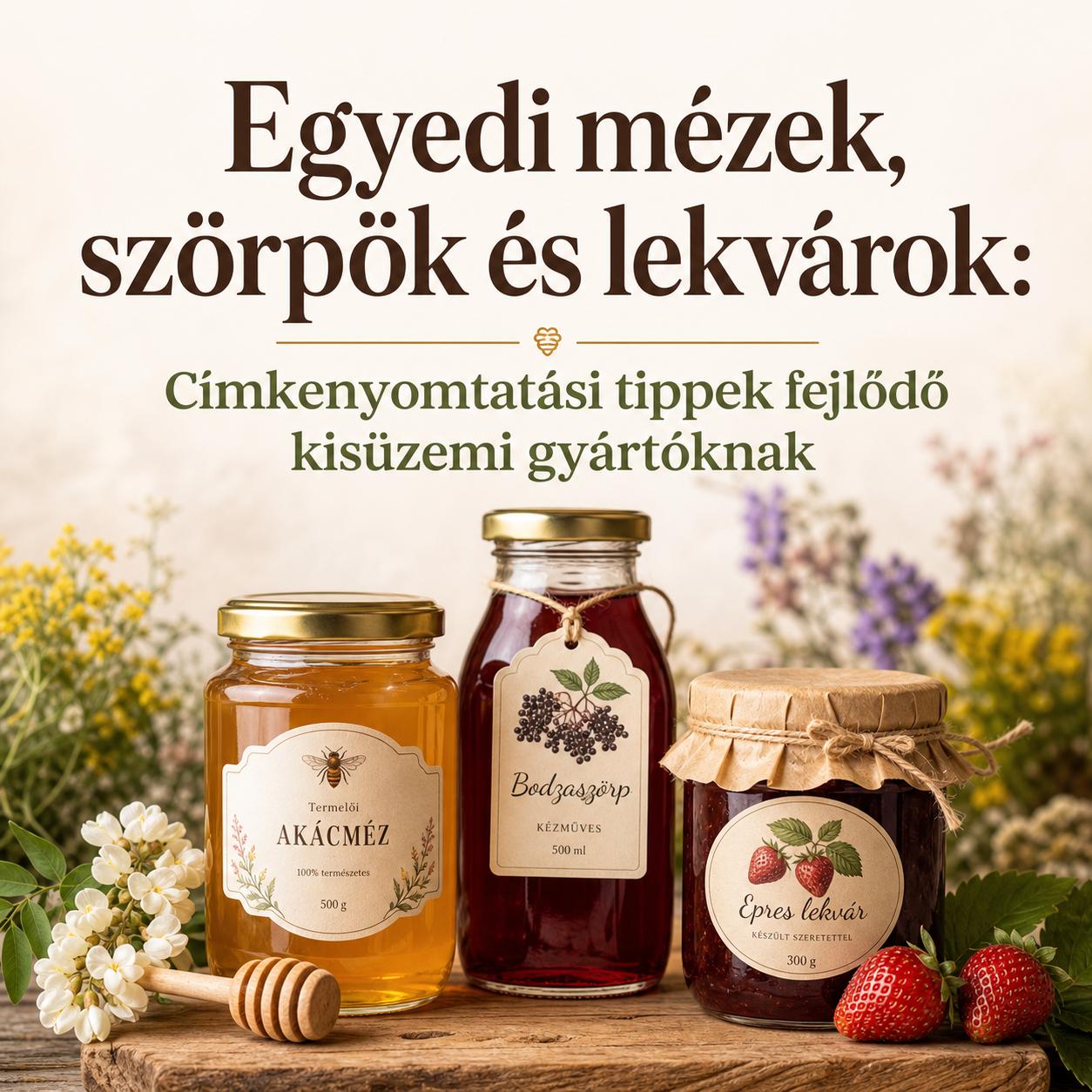 Egyedi mézek, szörpök és lekvárok: Címkenyomtatási tippek fejlődő kisüzemi gyártóknak Egyedi mézek, szörpök és lekvárok: Címkenyomtatási tippek fejlődő kisüzemi gyártóknak