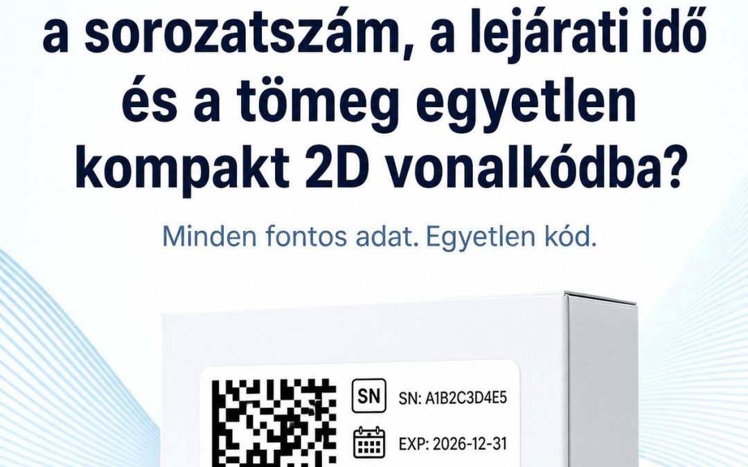 Hogyan építhető be a sorozatszám, a lejárati idő és a tömeg egyetlen kompakt 2D vonalkódba?