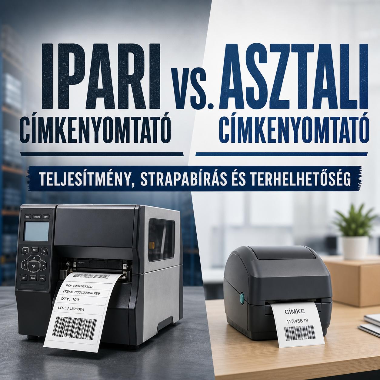 Ipari címkenyomtató vs. asztali címkenyomtató: Teljesítmény, strapabírás és terhelhetőség Ipari címkenyomtató vs. asztali címkenyomtató: Teljesítmény, strapabírás és terhelhetőség