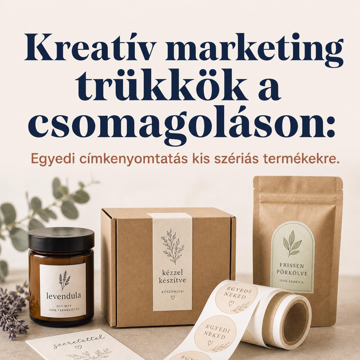 Kreatív marketing trükkök a csomagoláson: Egyedi címkenyomtatás kis szériás termékekre Kreatív marketing trükkök a csomagoláson: Egyedi címkenyomtatás kis szériás termékekre