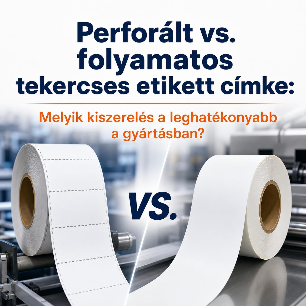 Perforált vs. folyamatos tekercses etikett címke: Melyik kiszerelés a leghatékonyabb a gyártásban? Perforált vs. folyamatos tekercses etikett címke: Melyik kiszerelés a leghatékonyabb a gyártásban?