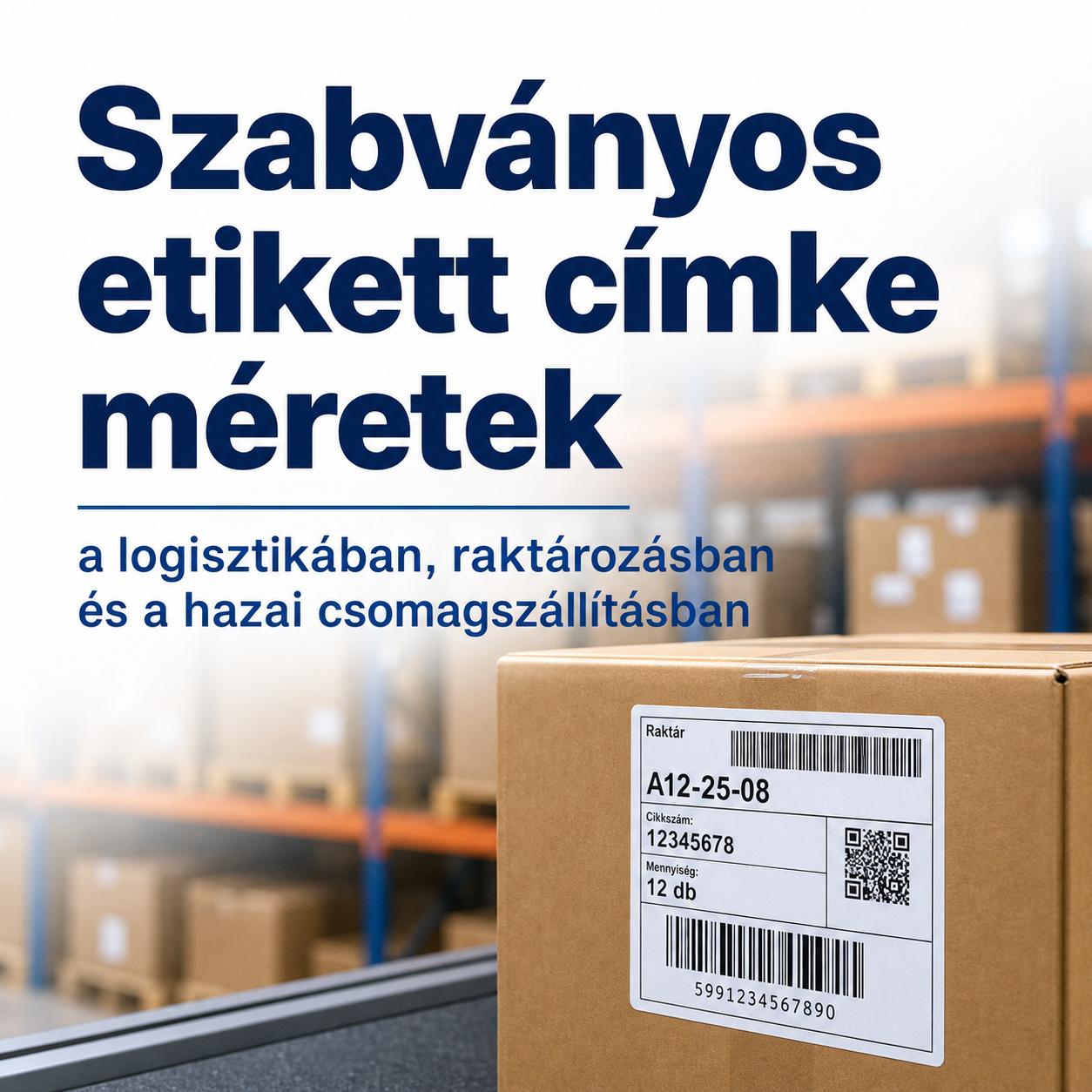 Szabványos etikett címke méretek a logisztikában, raktározásban és a hazai csomagszállításban Szabványos etikett címke méretek a logisztikában, raktározásban és a hazai csomagszállításban