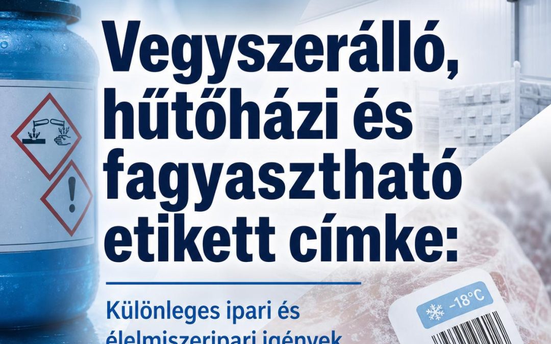 Vegyszerálló, hűtőházi és fagyasztható etikett címke: Különleges ipari és élelmiszeripari igények