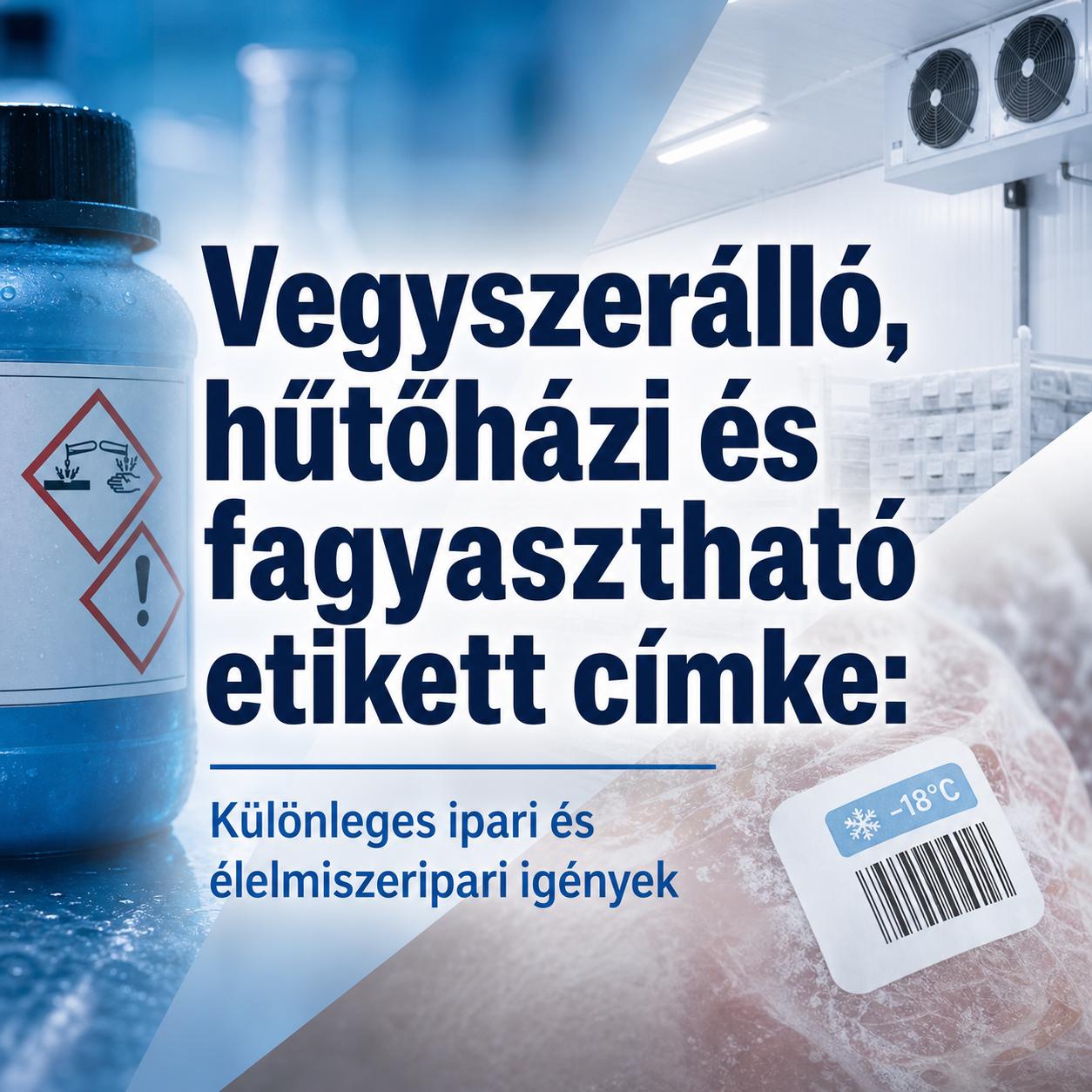 Vegyszerálló, hűtőházi és fagyasztható etikett címke: Különleges ipari és élelmiszeripari igények