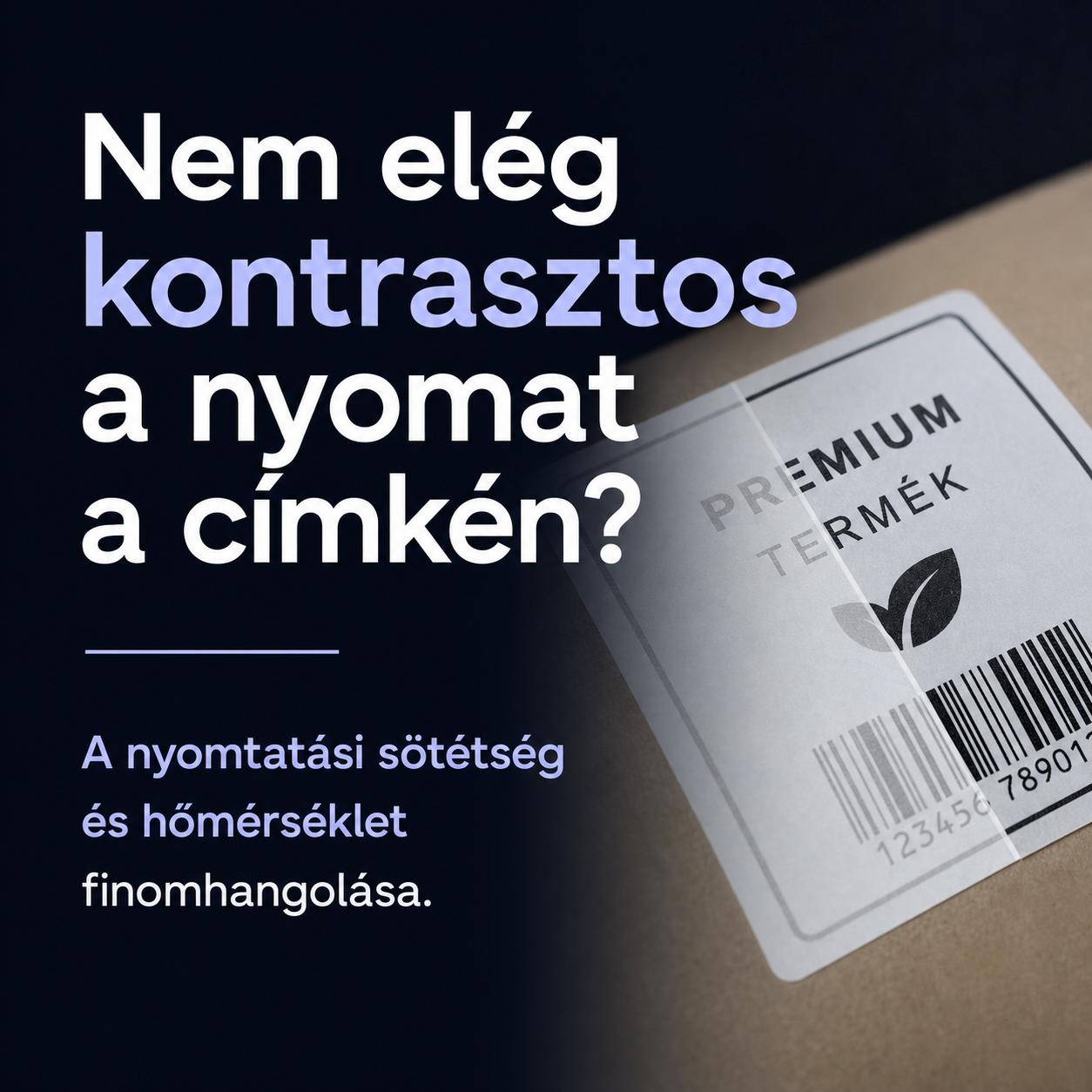Nem elég kontrasztos a nyomat a címkén? A nyomtatási sötétség és hőmérséklet finomhangolása