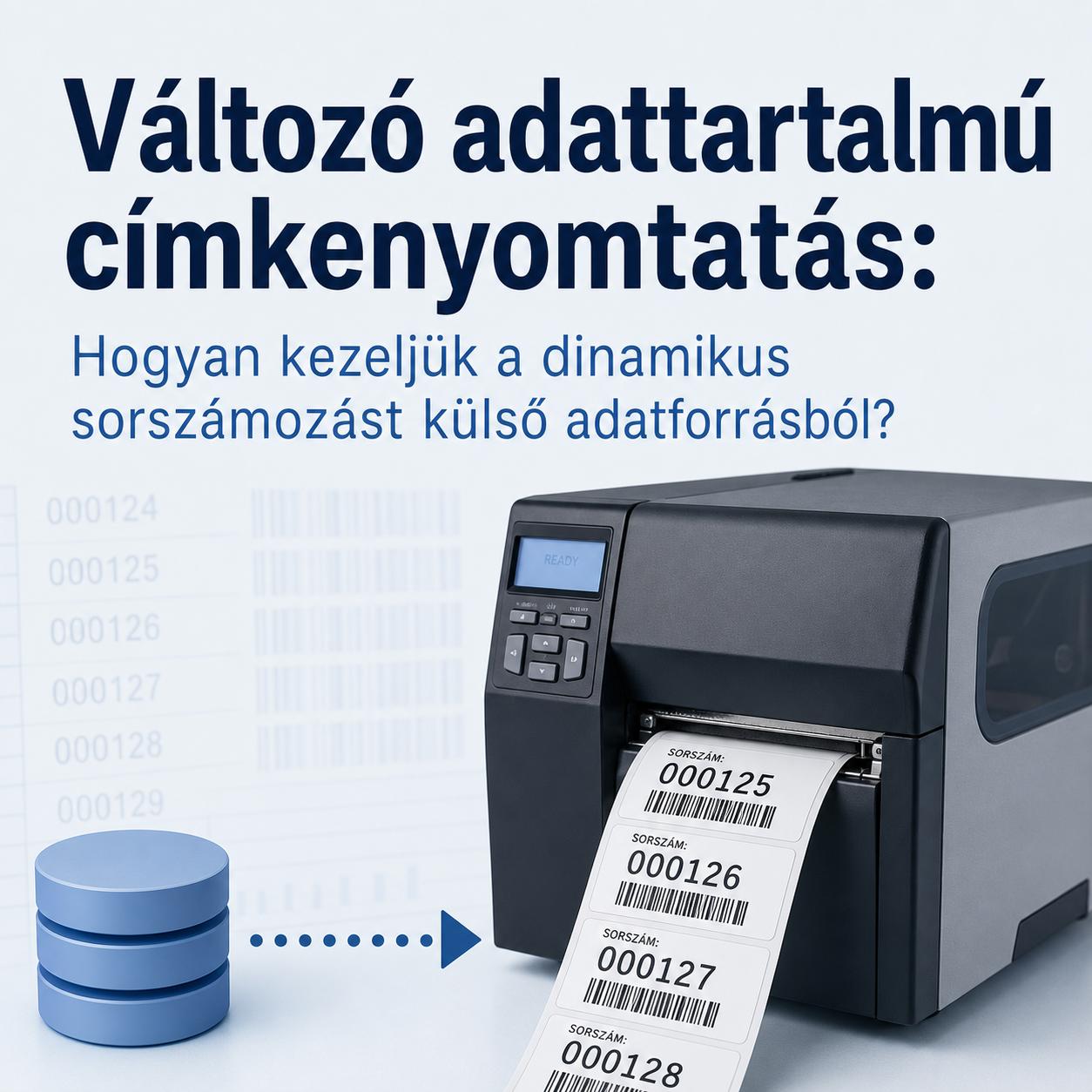 Változó adattartalmú címkenyomtatás: Hogyan kezeljük a dinamikus sorszámozást külső adatforrásból?